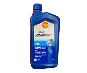 Aceite 10W-40  Shell Advance AX7 Moto Sintetico 1L