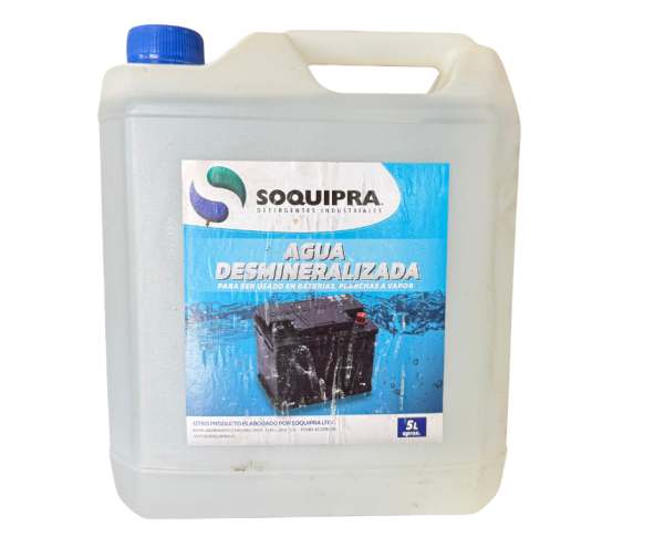 Agua desmineralizada 5 LTS